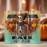 Fall Greetings - Skeleton Tumbler