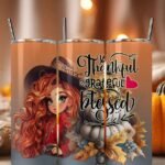 Thankful, Grateful, Blessed Autumn Tumbler