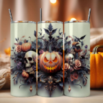 Dark Blooms & Jack-O'-Lantern Tumbler