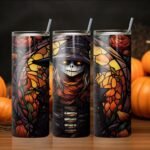 Midnight Harvest - Stained Glass Skeleton